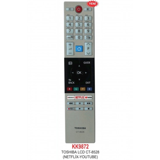 Toshıba Ct-8528 Netflıx-youtube Lcd Led Tv Kumandası Kk9872-18819