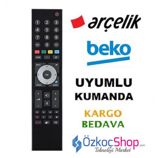 Arçelik - Beko Metalik Göbekli Led Lcd Kumanda